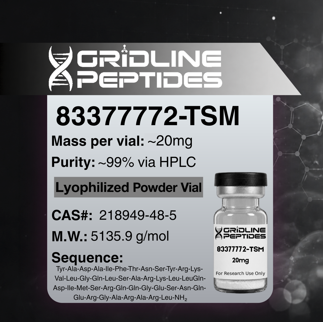 83377772-ΤSM - 10mg - 20mg - Gridline Peptides