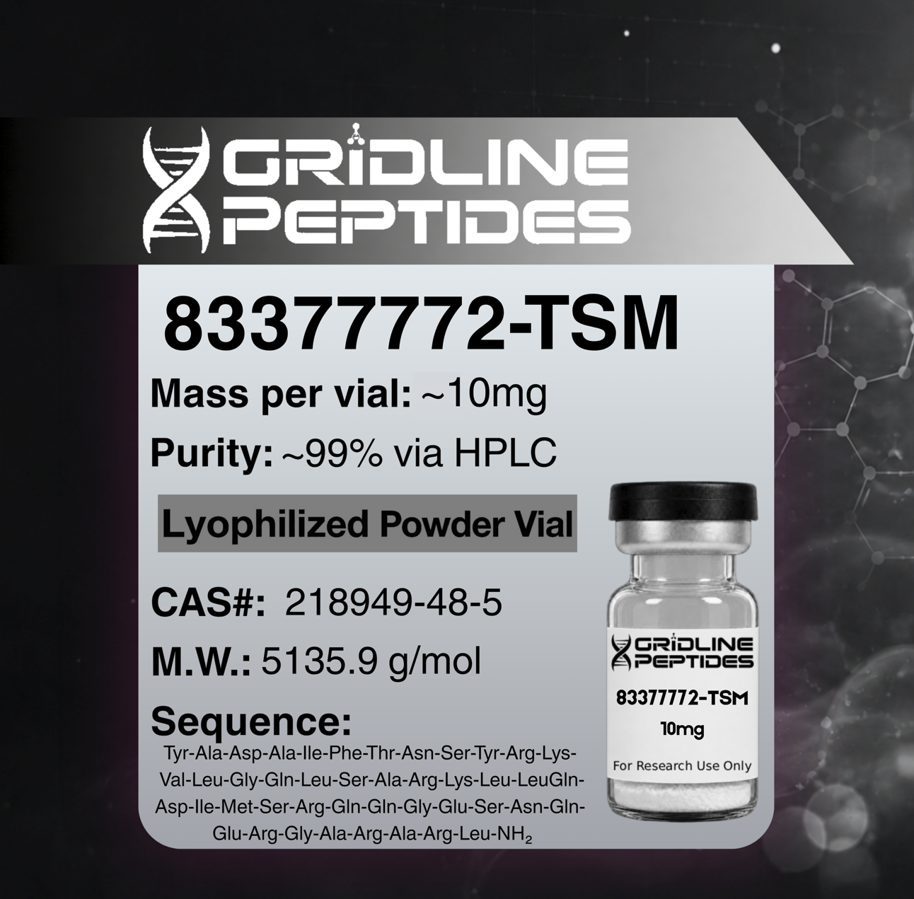 83377772-ΤSM - 10mg - 20mg - Gridline Peptides