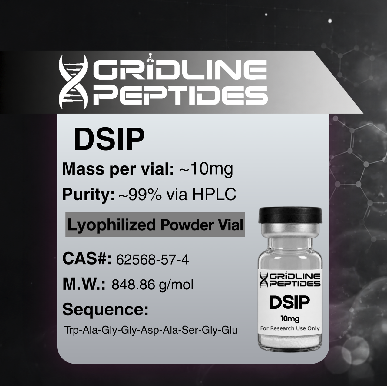 DSIP - 10mg  - Gridline Peptides