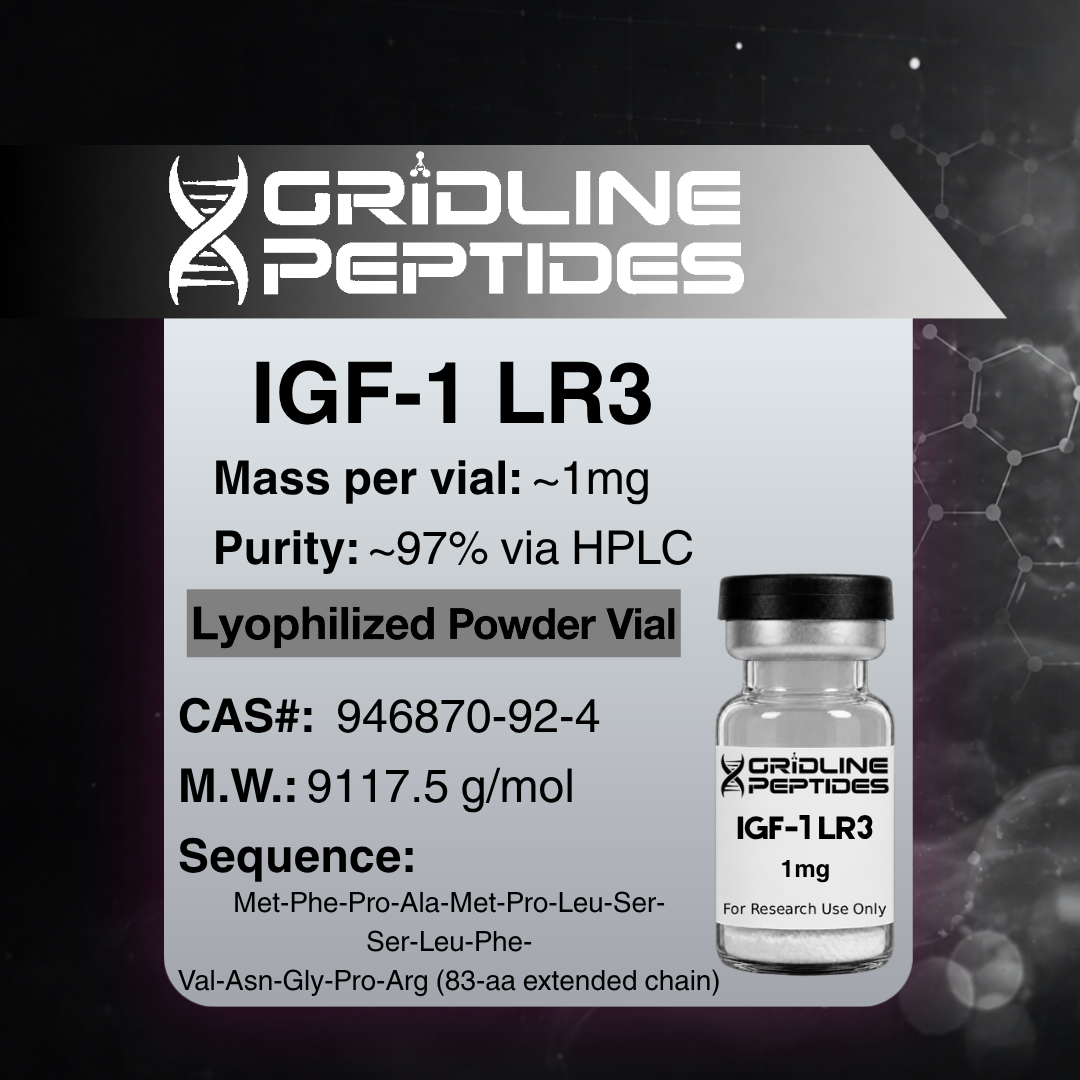 IGF-1 LR3 - 1mg - Gridline Peptides