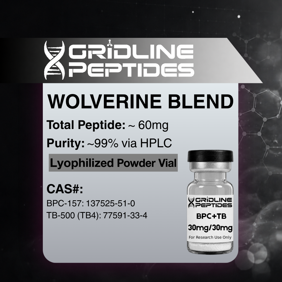 BPC-157 + TB500 Wolverine Blend - 10mg/10mg - 30mg/30mg - Gridline Peptides